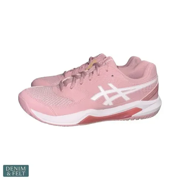 NEW ASICS Gel Dedicate 8 Tennis Shoes Pink Morganite White Women Size 8 Wide - Picture 10 of 16